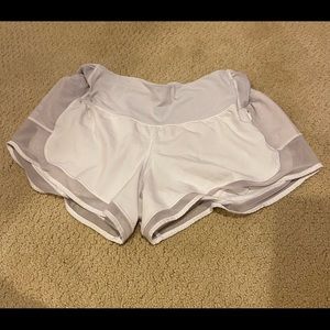 White Lululemon shorts